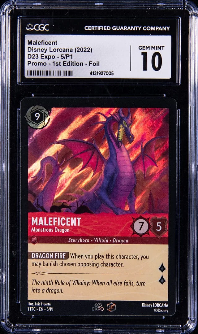 2022 Disney Lorcana D23 Expo 1st Edition Foil Promo Maleficent #5/P1 card image