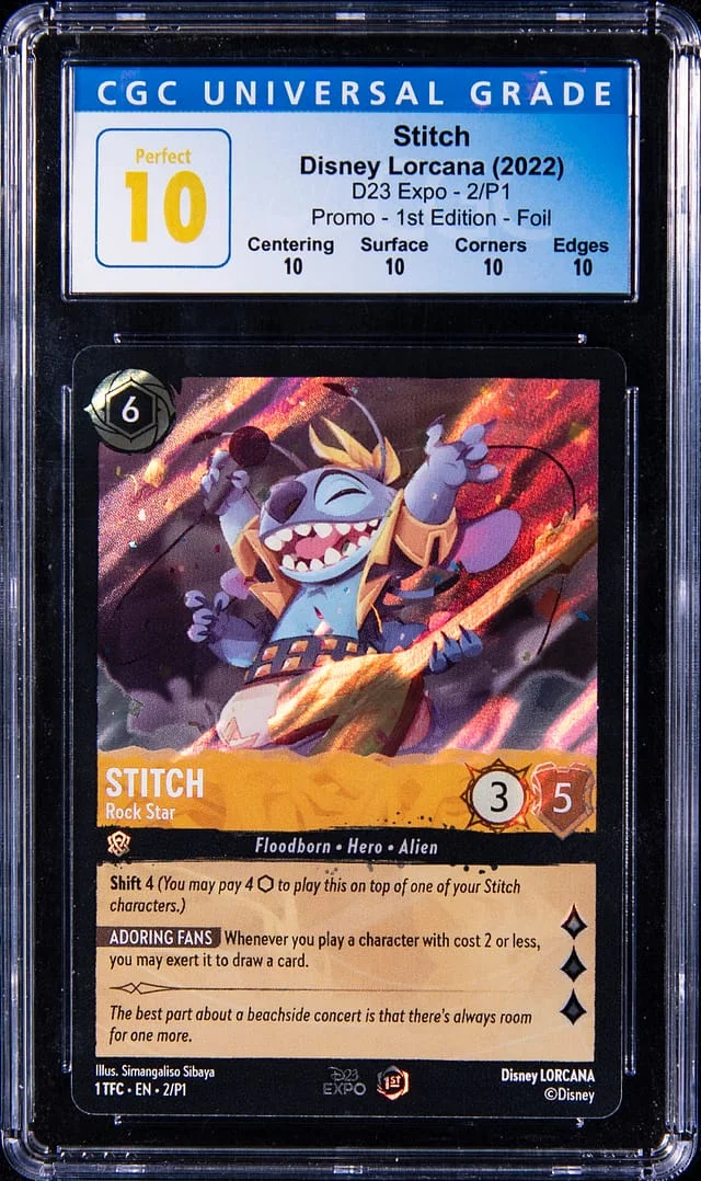 2022 Disney Lorcana D23 Expo 1st Edition Foil Promo Stitch #2/P1 card image