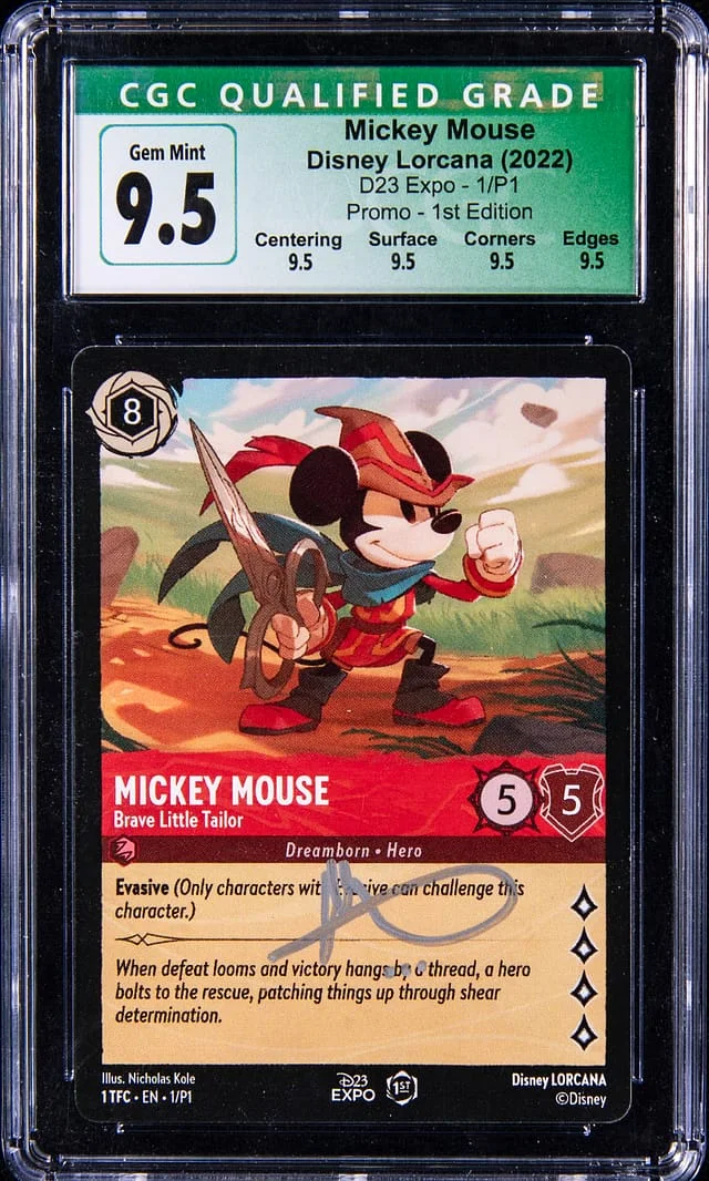 2022 Disney Lorcana D23 Expo 1st Edition Promo Mickey Mouse, #1/P1 card image