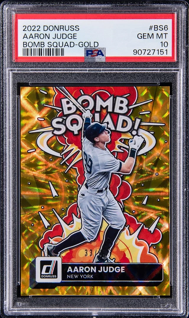 2022 Donruss Aaron Judge Bomb Squad Gold #BS6 card image