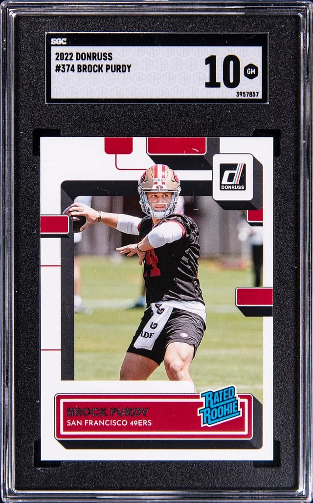 2022 Donruss Brock Purdy Season Stat Line #374 card image