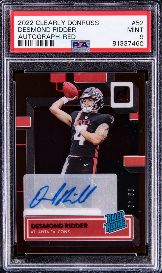 2022 Donruss Desmond Ridder Clearly Red #52 card image