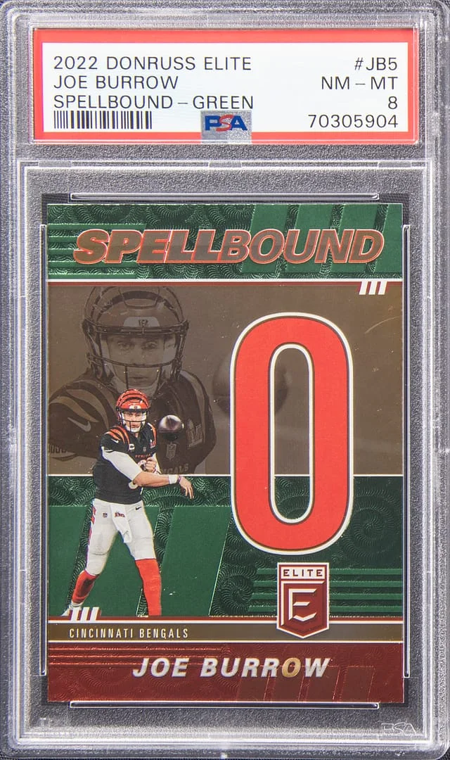 2022 Donruss Elite Joe Burrow Spellbound - Green #JB5 card image