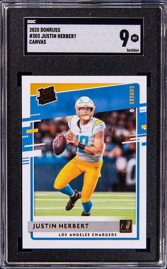 2022 Donruss Justin Herbert Canvas #303 card image