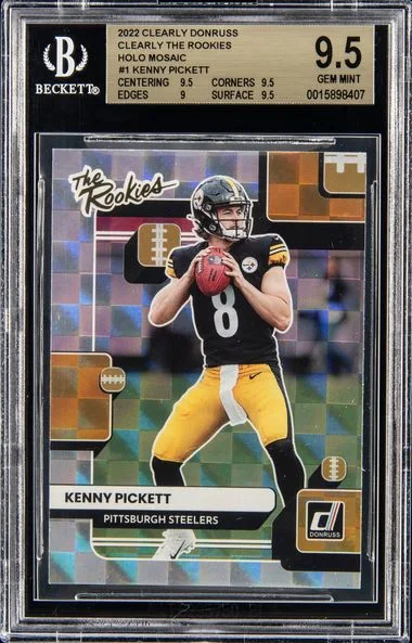 2022 Donruss Kenny Pickett Clearly The Rookies Holo Mosaic #1 card image