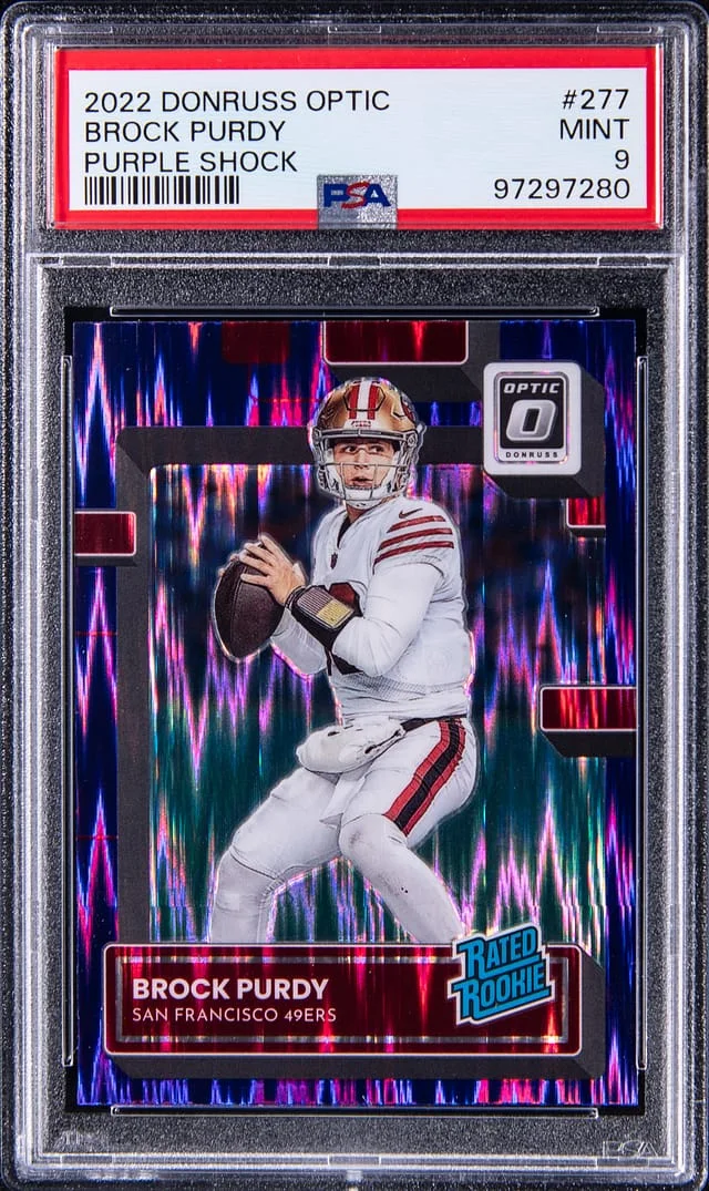 2022 Donruss Optic Brock Purdy Purple Stars #277 card image