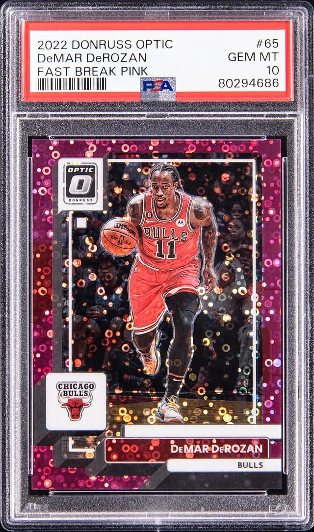 2022 Donruss Optic DeMar DeRozan Fast Break Pink #65 card image
