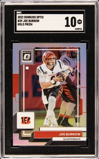 2022 Donruss Optic Joe Burrow Holo Prizm #39 card image