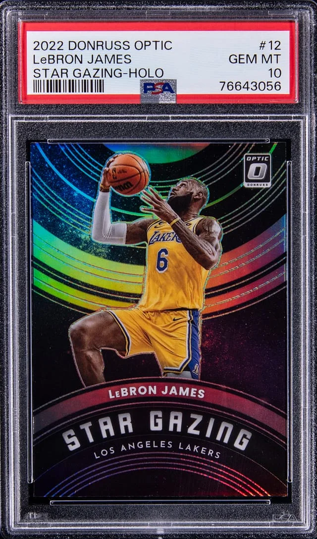 2022 Donruss Optic LeBron James Star Gazing Holo #12 card image