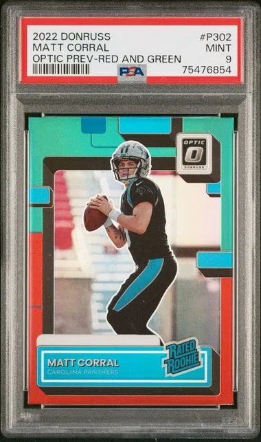 2022 Donruss Optic Matt Corral Preview Red And Green #P-302 card image