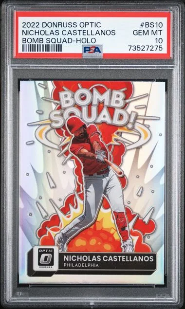 2022 Donruss Optic Nicholas Castellanos Bomb Squad Holo #Bs10 card image