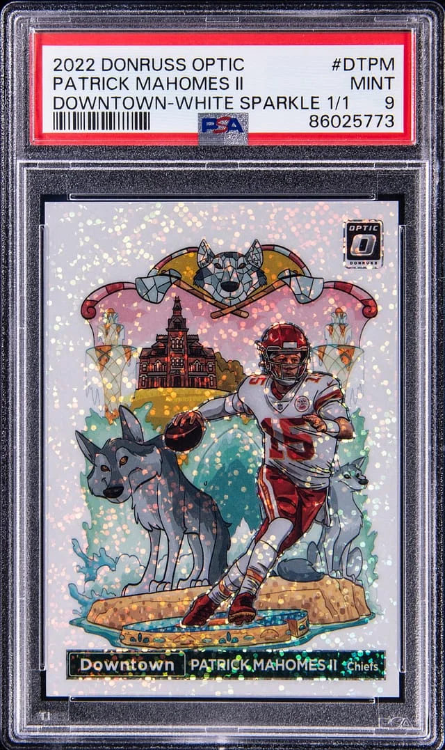 2022 Donruss Optic Patrick Mahomes II Downtown White Sparkle #DT-PM card image