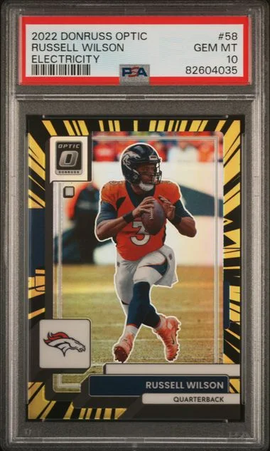 2022 Donruss Optic Russell Wilson Electricity #58 card image