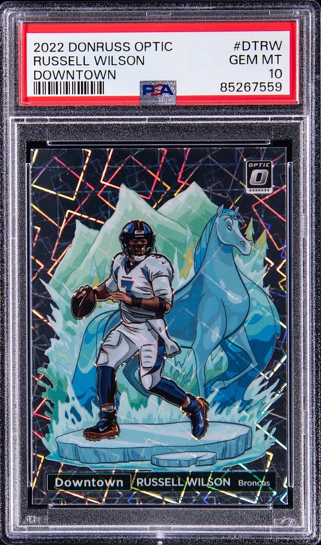 2022 Donruss Optic Russell Wilson Downtown #DTRW card image