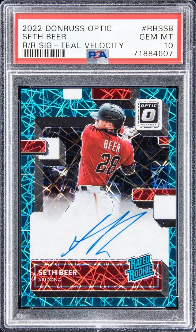 2022 Donruss Optic Seth Beer Rated Teal Velocity #RRS-SB card image