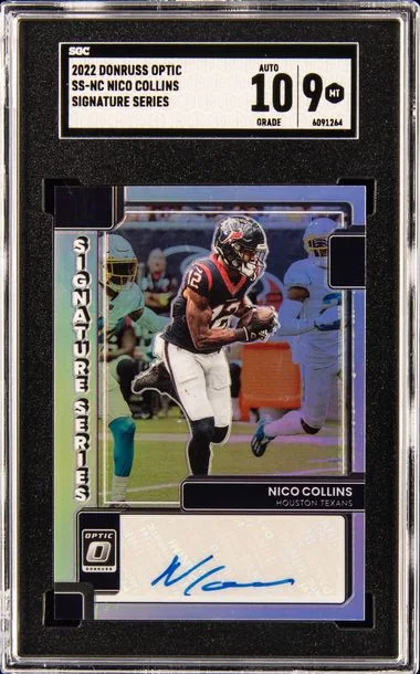 2022 Donruss Optic Signature Series Ss-Nc Nico Collins #no-number card image