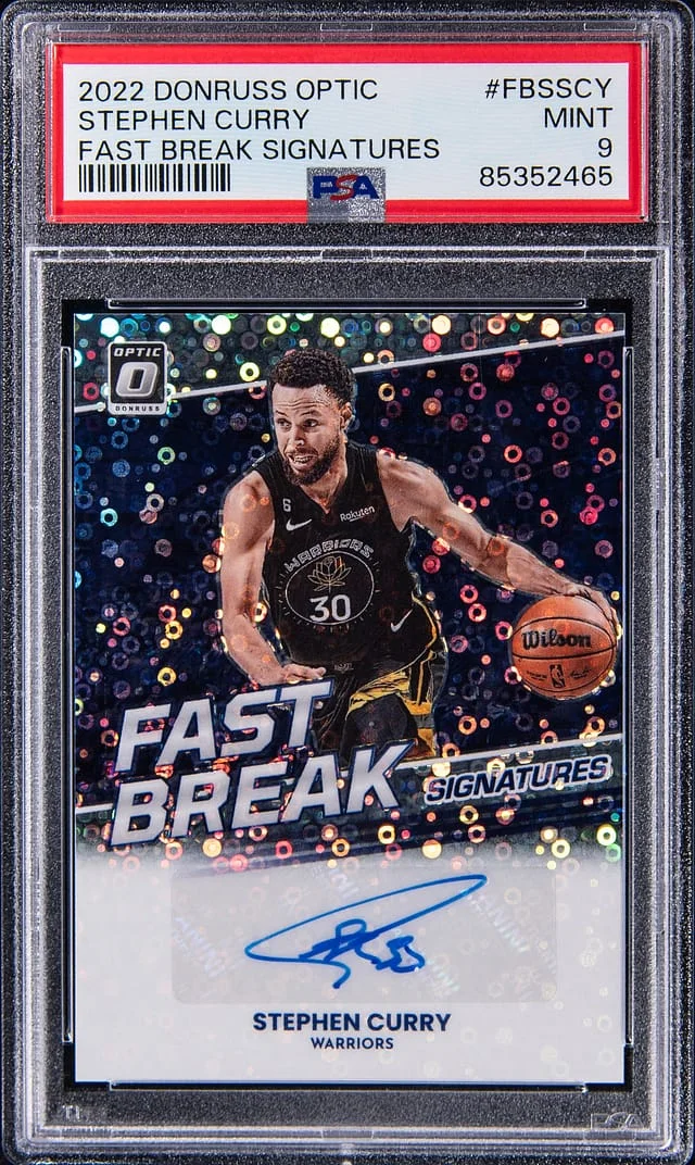 2022 Donruss Optic Stephen Curry Fast Break Signatures #FBSSCY card image