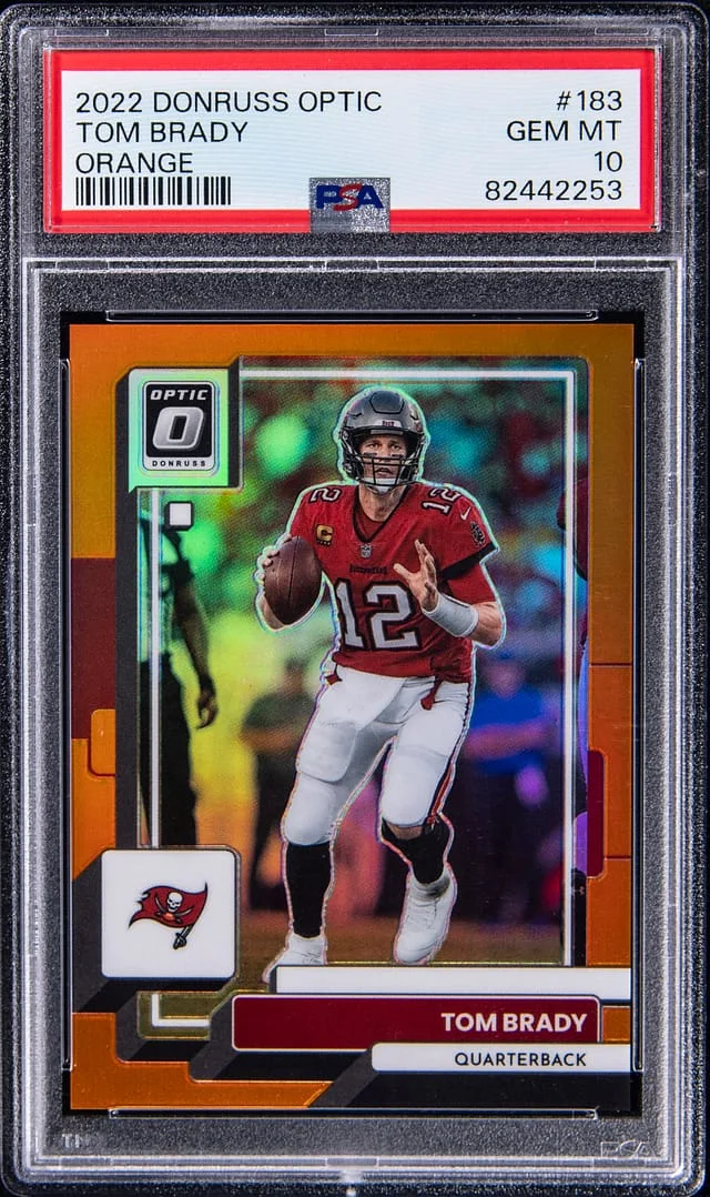 2022 Donruss Optic Tom Brady Orange Prizm #183 card image