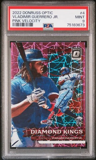 2022 Donruss Optic Vladimir Guerrero Jr. Pink Velocity #4 card image