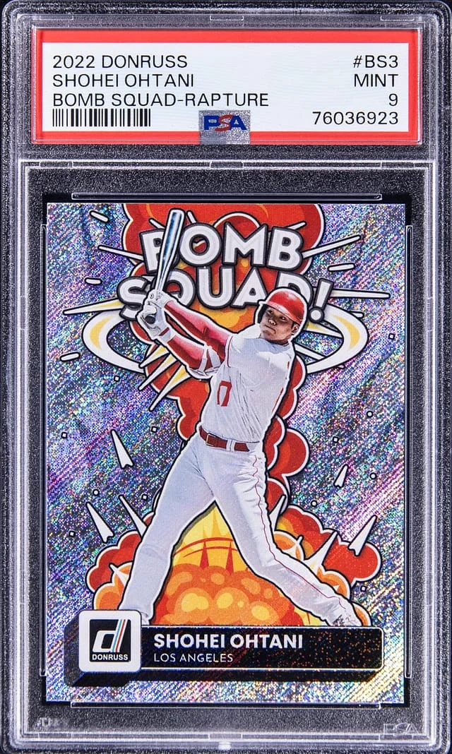 2022 Donruss Shohei Ohtani Bomb Squad Rapture #BS3 card image