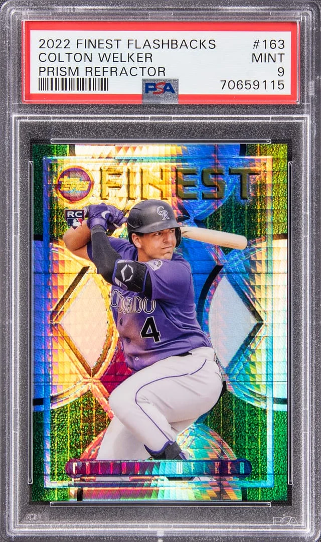 2022 Finest Colton Welker Flashbacks Prism Refractor #163 card image