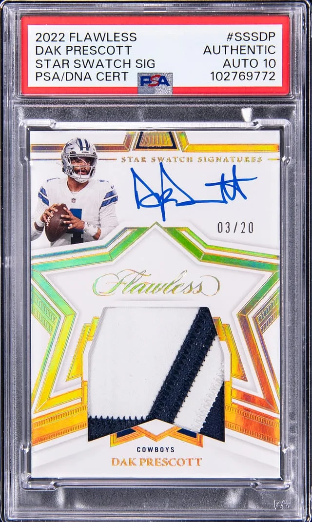 2022 Flawless Dak Prescott Star Swatch Signatures #SSSDP card image