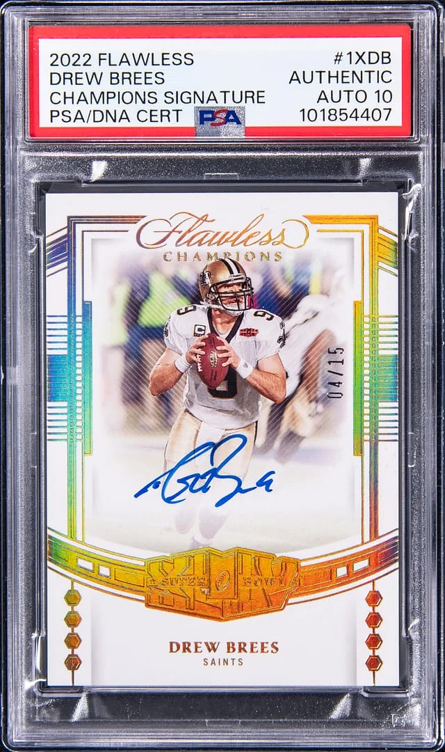 2022 Flawless Drew Brees Champions Signature #1XDB card image