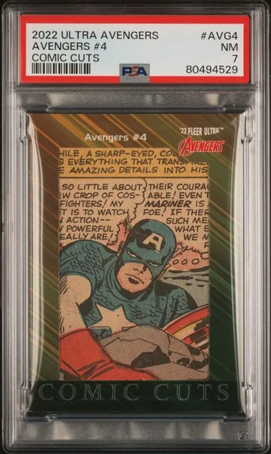 2022 Fleer Ultra Avengers Avengers #4 Comic Clippings Cuts #AVG4 card image