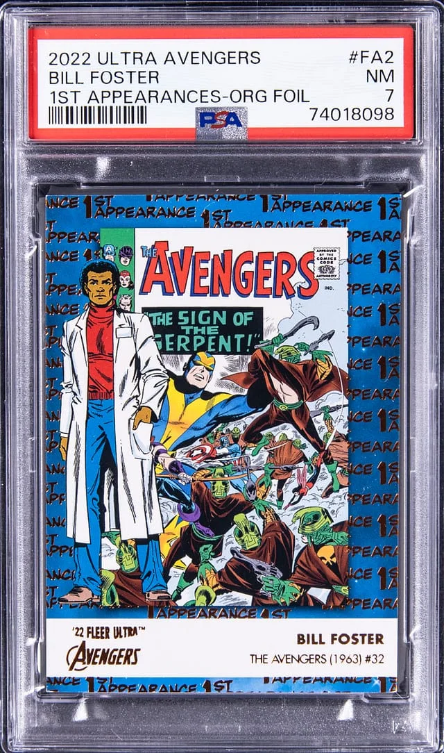 2022 Fleer Ultra Avengers Bill Foster 1st Appearance Orange Foil #FA2 card image