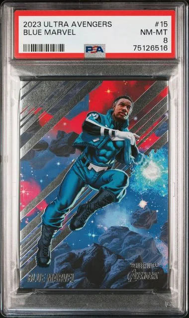 2022 Fleer Ultra Avengers Blue Marvel #15 card image