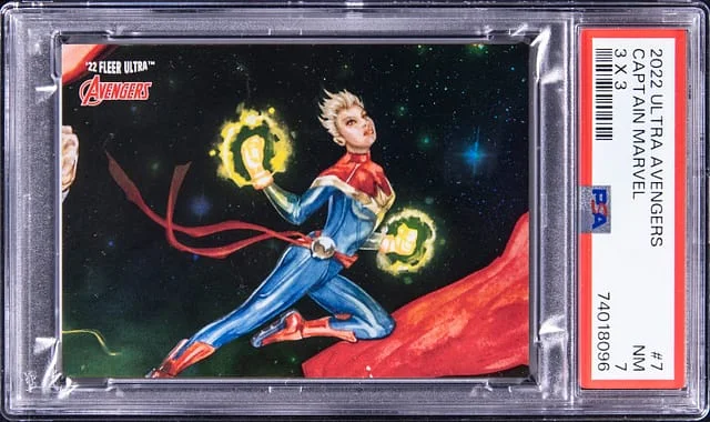 2022 Fleer Ultra Avengers Captain Marvel 3 x 3 #7 card image