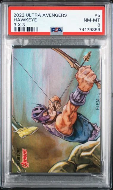 2022 Fleer Ultra Avengers Hawkeye 3 X 3 #5 card image