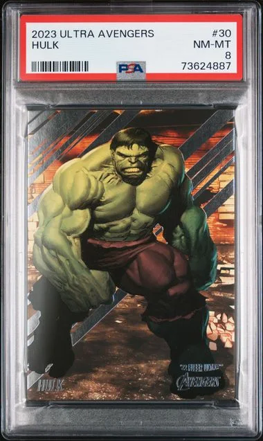 2022 Fleer Ultra Avengers Hulk Green Foil #30 card image