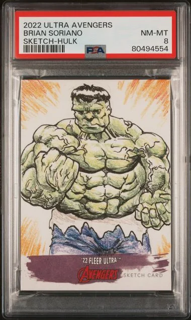 2022 Fleer Ultra Avengers Sketch Cards Hulk Brian Soriano #no-number card image