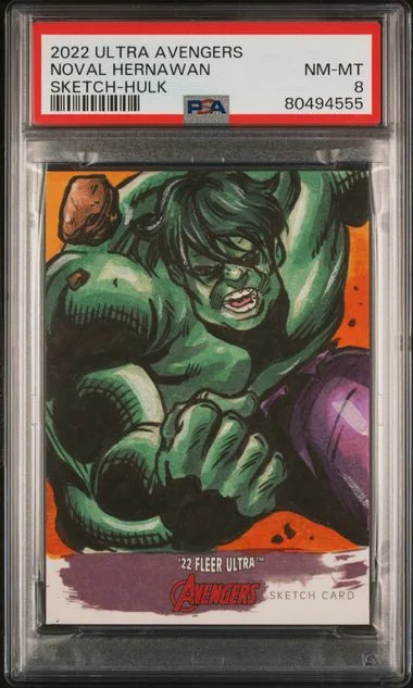 2022 Fleer Ultra Avengers Sketch Cards Hulk Noval Hernawan #no-number card image