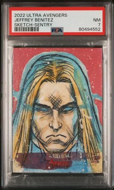 2022 Fleer Ultra Avengers Sketch Cards Sentry Jeffrey Benitez #no-number card image