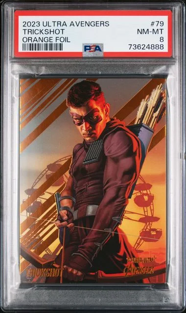 2022 Fleer Ultra Avengers Trickshot Orange Foil #79 card image