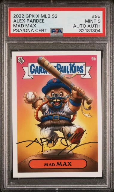 2022 Garbage Pail Kids Alex Pardee 9B Mad Max Gpk X MLB Series #2 card image