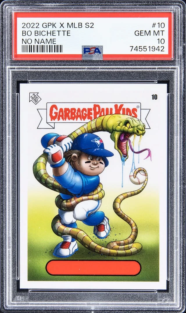2022 Garbage Pail Kids Bo Bichette X MLB S2 No Name #10 card image