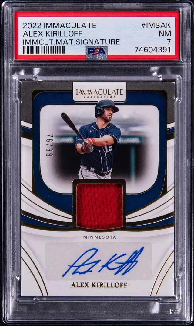 2022 Immaculate Alex Kirilloff Immaculate Material Signature #IMSAK card image