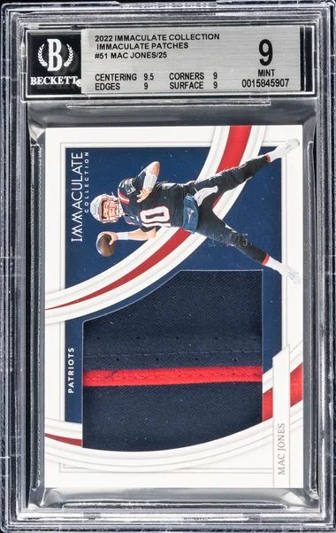2022 Immaculate Mac Jones Collection Immaculate Patches #51 card image