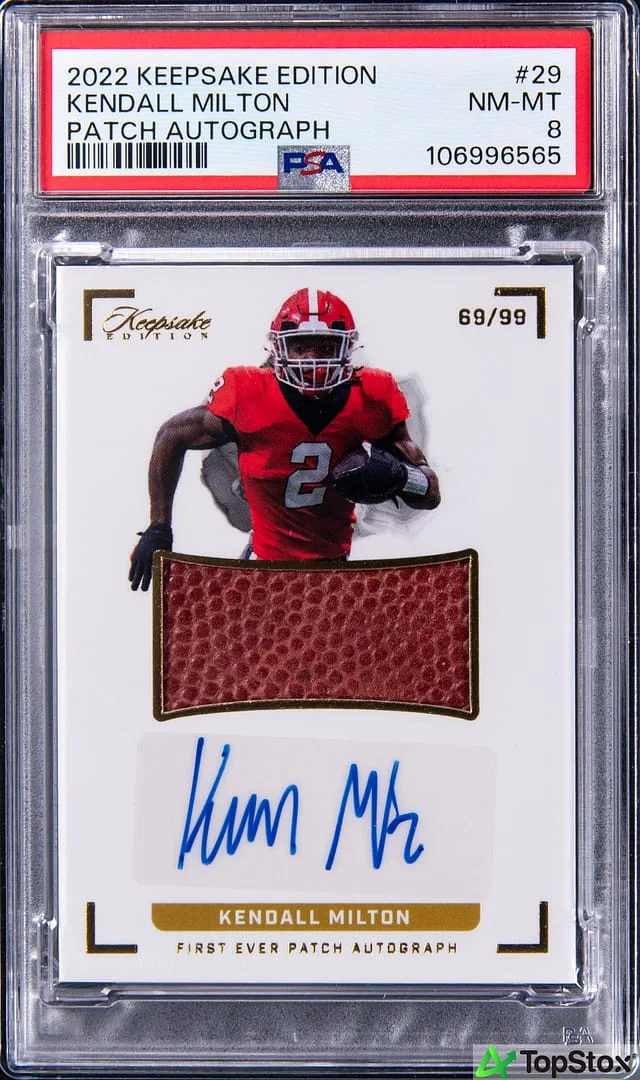 2022 Keepsake Edition Patch Autograph Kendall Milton #29 card image