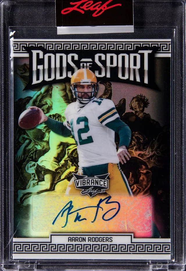 2022 Leaf Aaron Rodgers Gods of Sport Vibrance #GS-AR1 card image