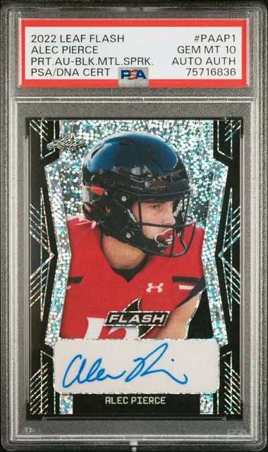 2022 Leaf Alec Pierce Flash Portrait Autographs Black Metalized Sparkles #PA-AP1 card image