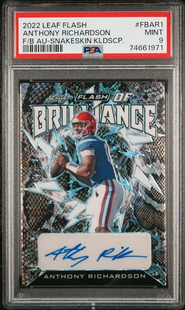 2022 Leaf Anthony Richardson Flash Of Brilliance Autographs Pink Metalized Sparkles #FB-AR1 card image