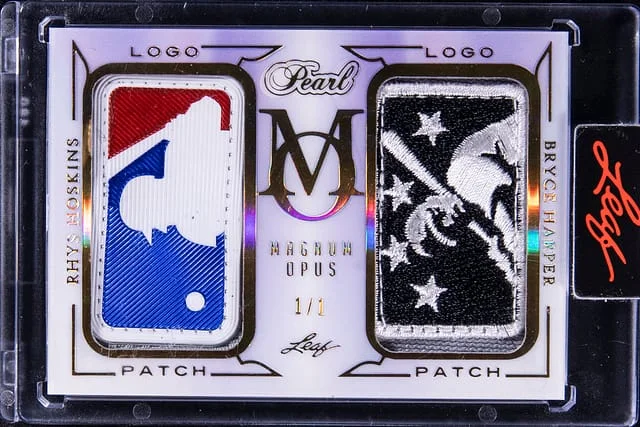2022 Leaf Bryce Harper/Rhys Hoskins Pearl Magnum Opus #MG-18 card image
