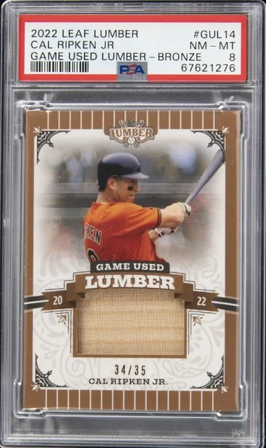 2022 Leaf Cal Ripken Jr. Game-Used Lumber Game Used Lumber Bronze #GUL-14 card image