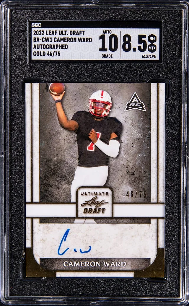 2022 Leaf Cameron Ward Ultimate Draft #BA-CW1 card image