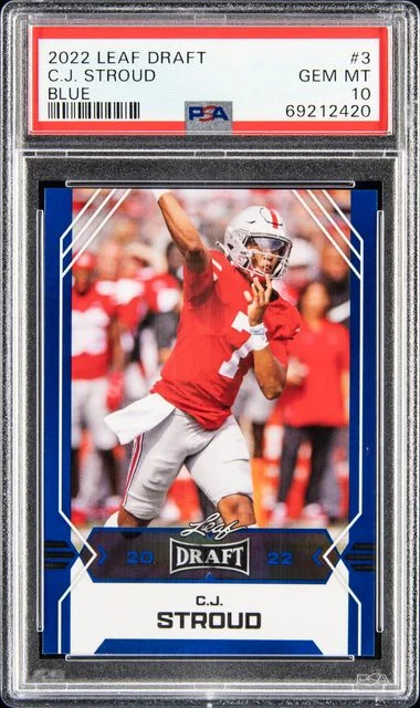 2022 Leaf C.J. Stroud Draft Red #3 card image