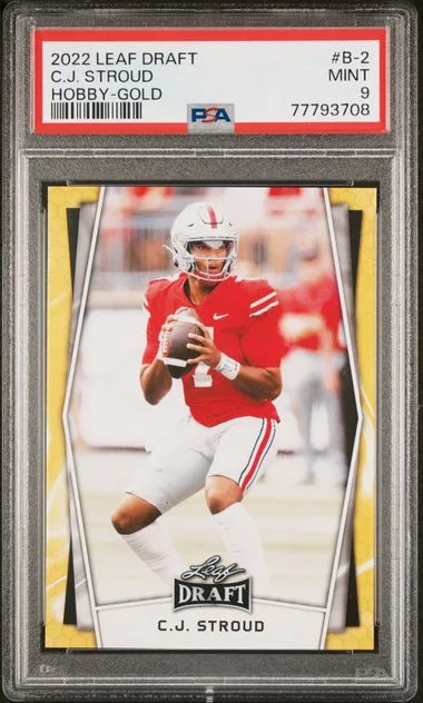 2022 Leaf C.J. Stroud Draft Hobby Gold #B-2 card image